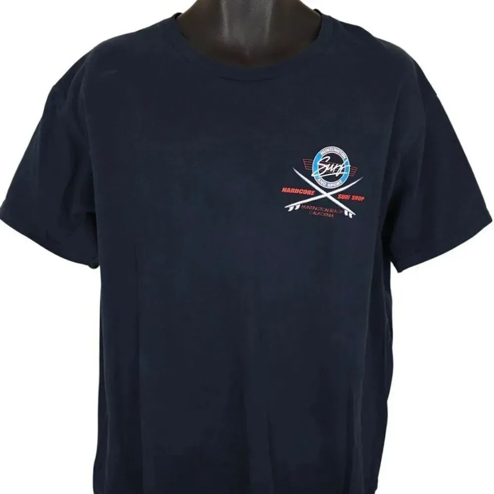 Huntington Surf & Sport T Shirt Mens Size XL Blue Surf Shop 2022 4th Of July